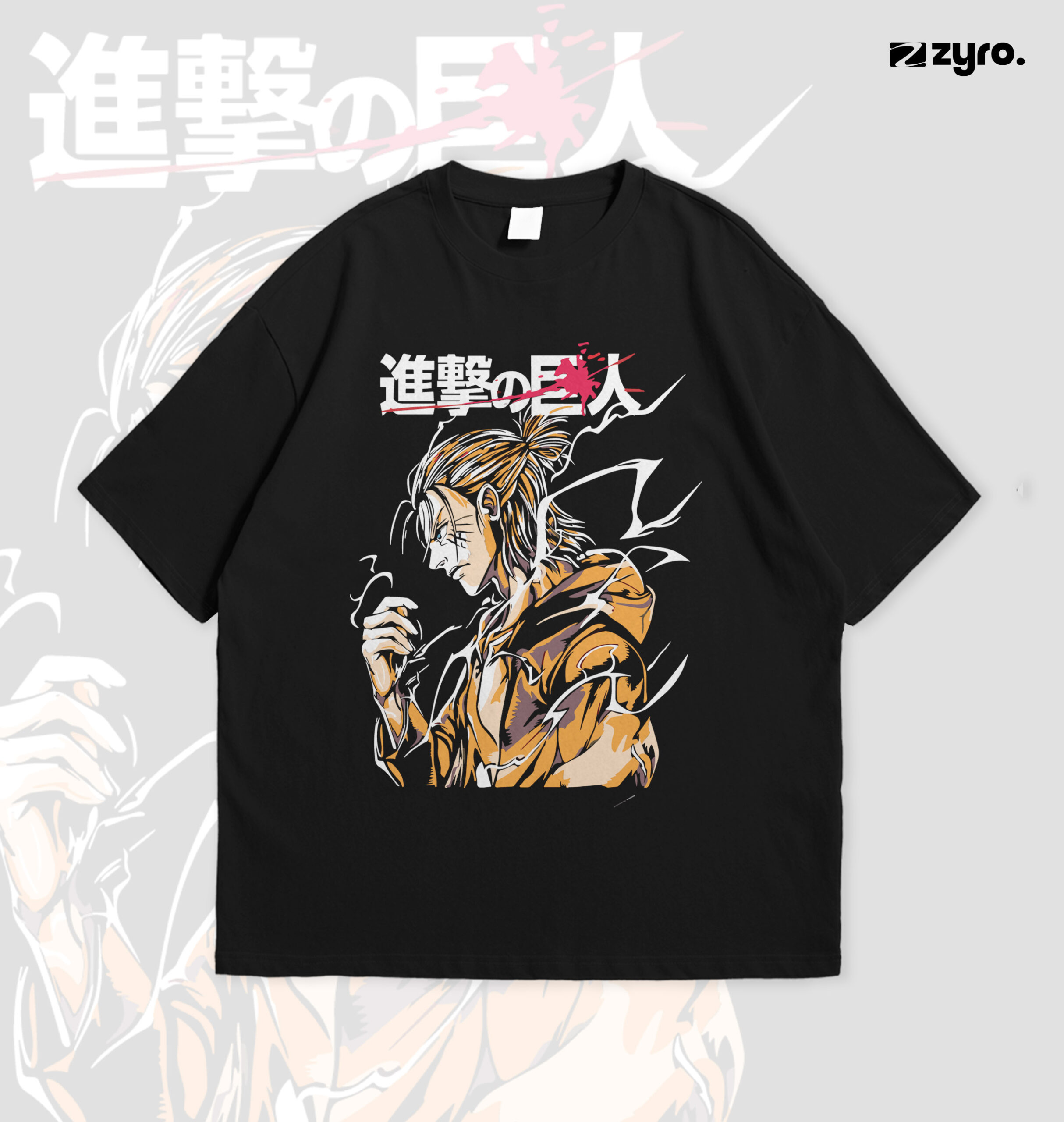 4Oversized_Tee_MockUp Attack On Titan Exclusive Dropshoulder - Image 1